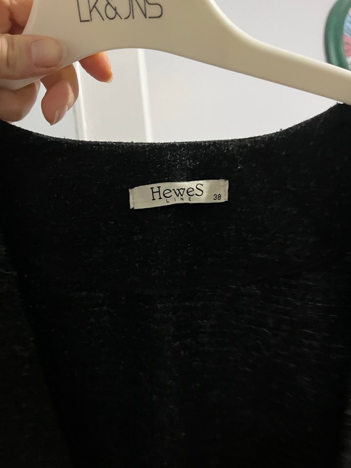 Uzun Siyah Kadın Hirka - Görsel 3