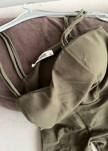 Kadın Kemerli Straplez Tulum - Görsel 4