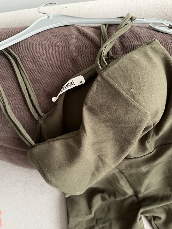 Kadın Kemerli Straplez Tulum - Görsel 4