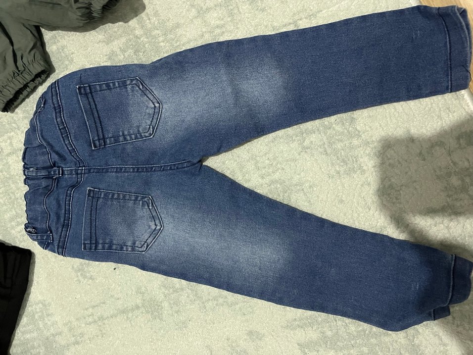 Erkek Çocuk Mavi Denim Pantolon Velcro - Görsel 2