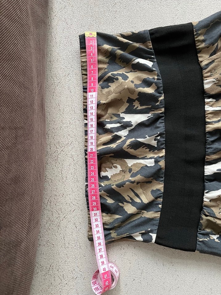 Kamuflaj Desenli Kemerli straplez elbise - Görsel 4