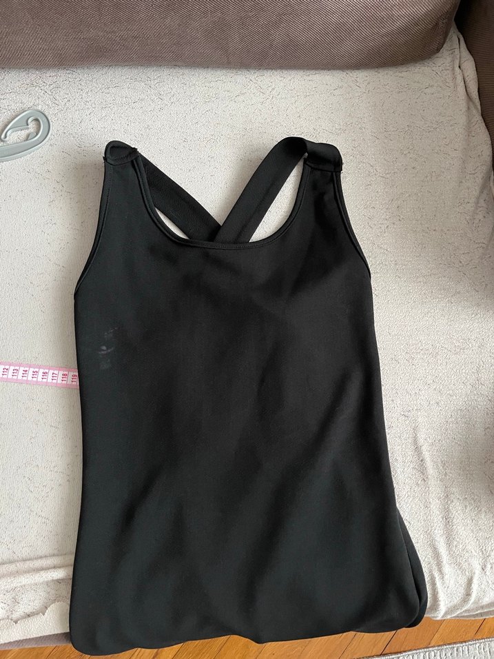 Siyah V Yaka Kolsuz Kalem Elbise - Görsel 3