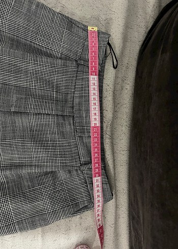 Gri Kemerli Kadın Kumaş Pantolon - Görsel 3