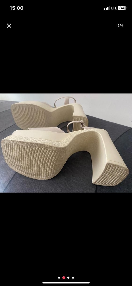 Bej Kadın Platform Topuklu Sandalet - Görsel 2