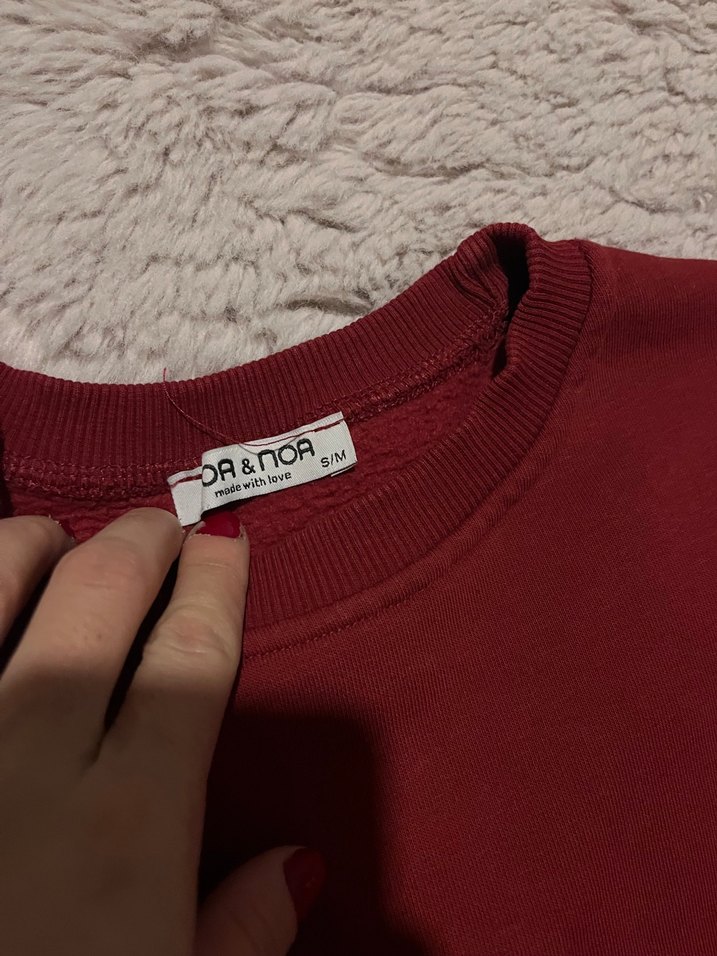 Bordo Kalpli Rahat Sweatshirt — görsel 2/3