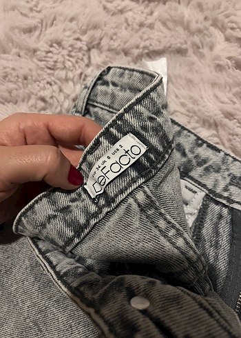 Defacto Gri Yikamali Denim Jean