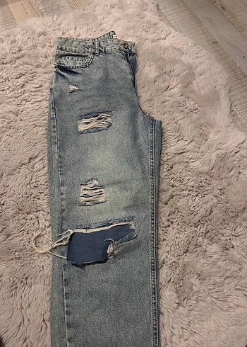 LC Waikiki Acik Mavi Yirtik Denim Jean