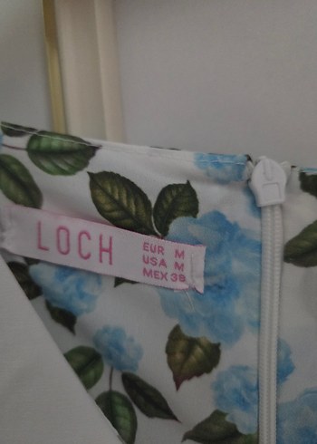 Mavi Çiçek Desenli elbise - Görsel 7