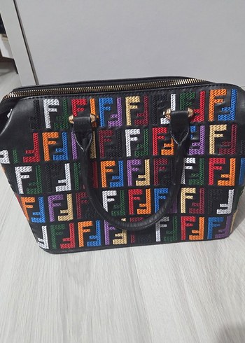 Renkli Baskılı Kadın Omuz Çantası - Görsel 2