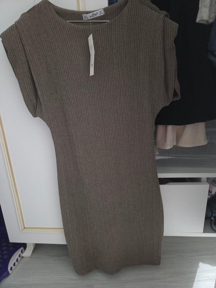 kahverengi Kadın Elbise - Görsel 3