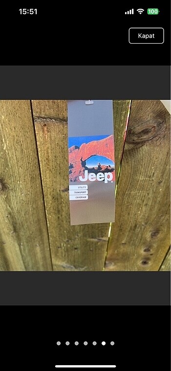 m Beden beyaz Renk Jeep marka T-shirt etiketi üzerinde