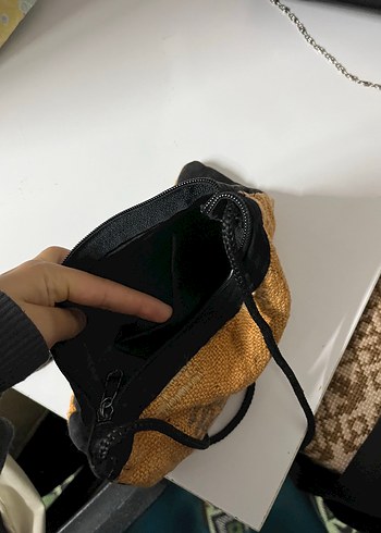 Kahverengi Nakışlı Bohem Plaj Çantası - Görsel 4