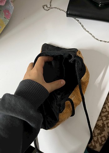 Kahverengi Nakışlı Bohem Plaj Çantası - Görsel 2