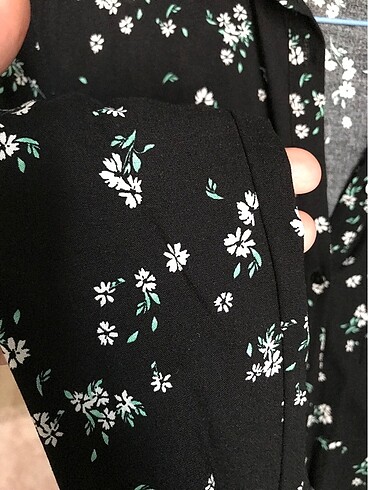 Çiçekli siyah maxi boy elbise - Görsel 7