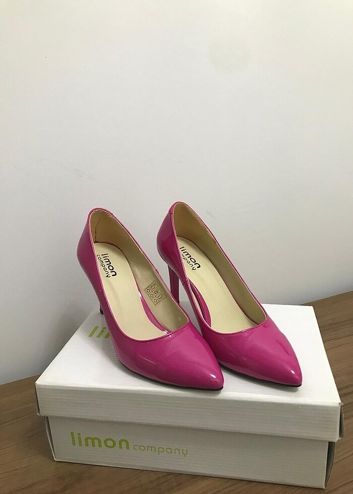 Pembe renk ince topluklu abiye ayakkabı - Görsel 2