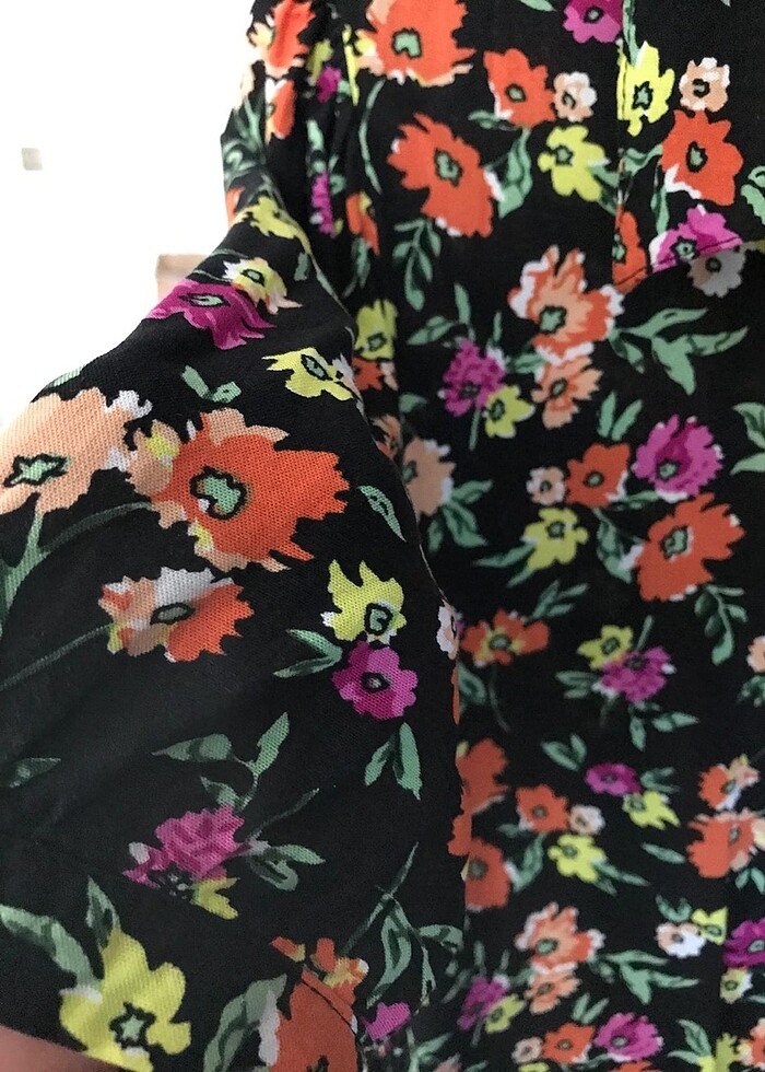 Çiçekli gömlek elbise - Görsel 2