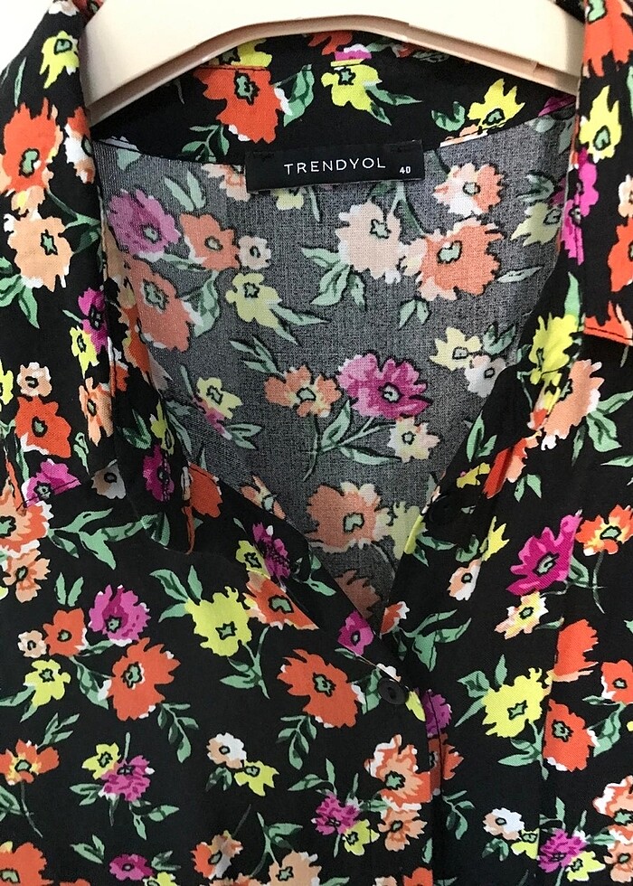 Çiçekli gömlek elbise - Görsel 3