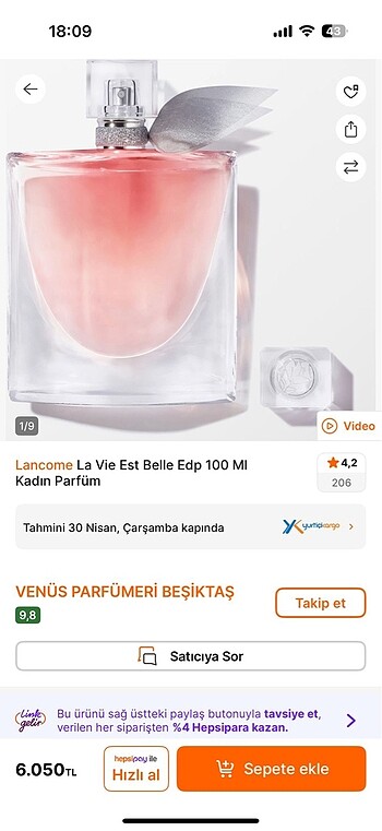  Beden Renk La vie est belle 100 ml lancome