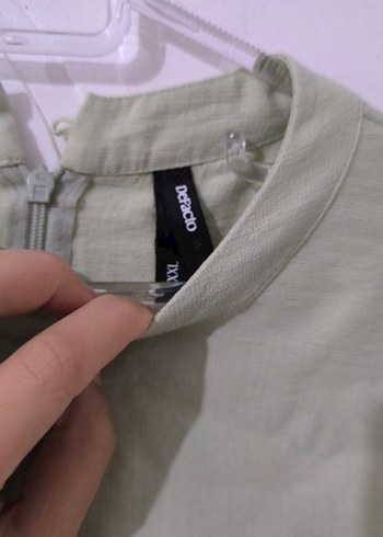 xxl Beden yeşil Renk mint Kadın Keten Uzun Kollu Salaş gömlek