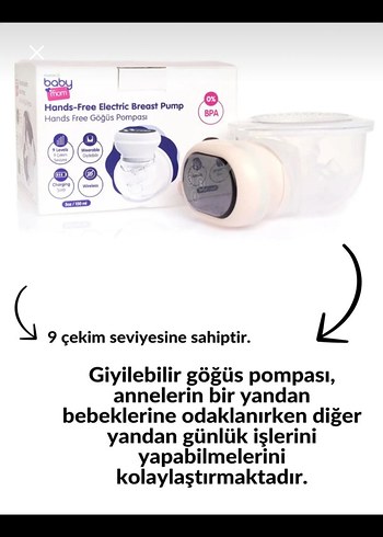 Şarjlı Giyilebilir Elektrikli Göğüs Pompası - Görsel 4