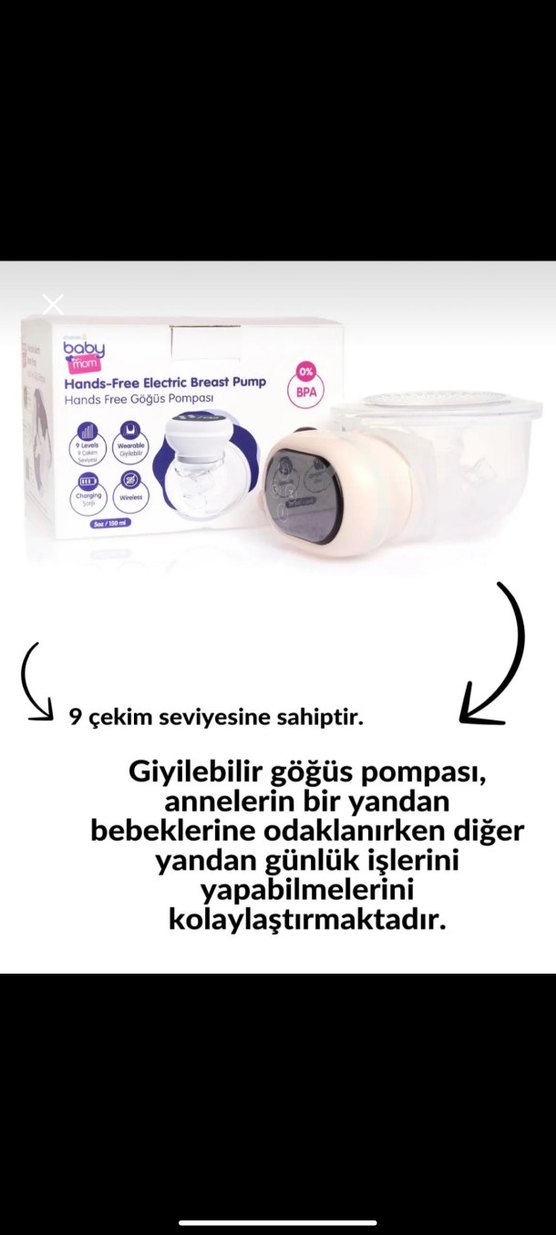 Şarjlı Giyilebilir Elektrikli Göğüs Pompası - Görsel 4