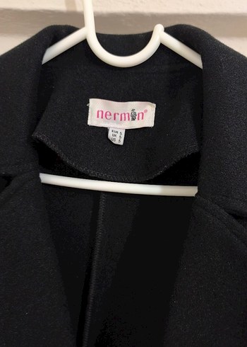 Düğmeli Siyah Uzun Kaban - Görsel 8