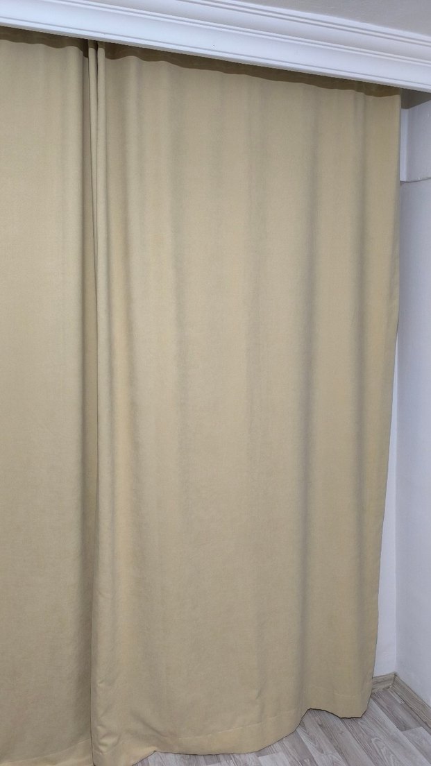 Bej Düz Fon Perde - Görsel 2