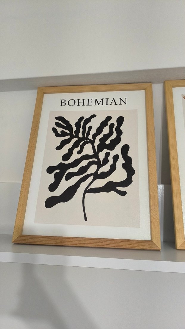 Bej Renk Soyut Çizgili Tablo - Görsel 3