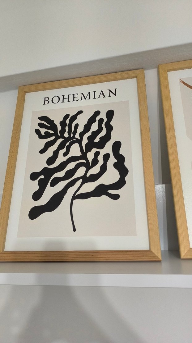 Bej Renk Soyut Çizgili Tablo - Görsel 4