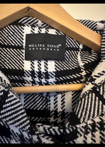 Kapüşonlu Ekose Desenli Gri Bornoz - Görsel 3