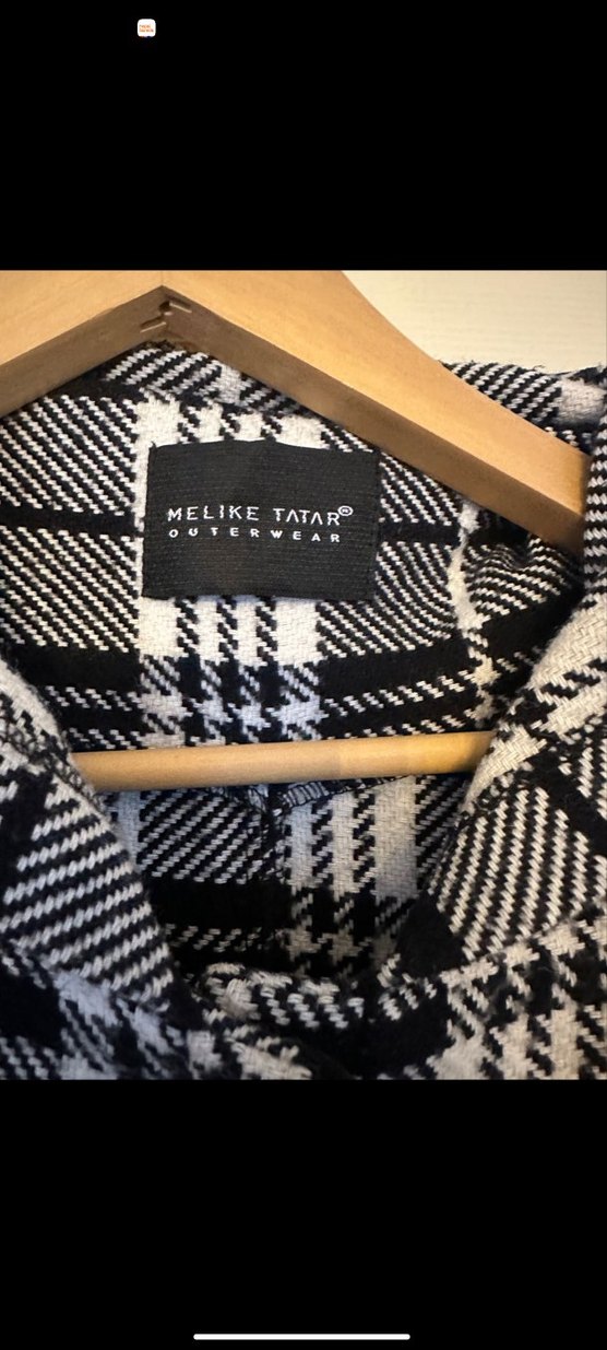 Kapüşonlu Ekose Desenli Gri Bornoz - Görsel 3