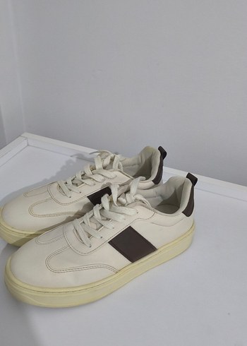 39 Beden beyaz Renk Bej Kadın Platform Sneaker
