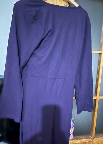 Mor Uzun Kollu elbise - Görsel 4