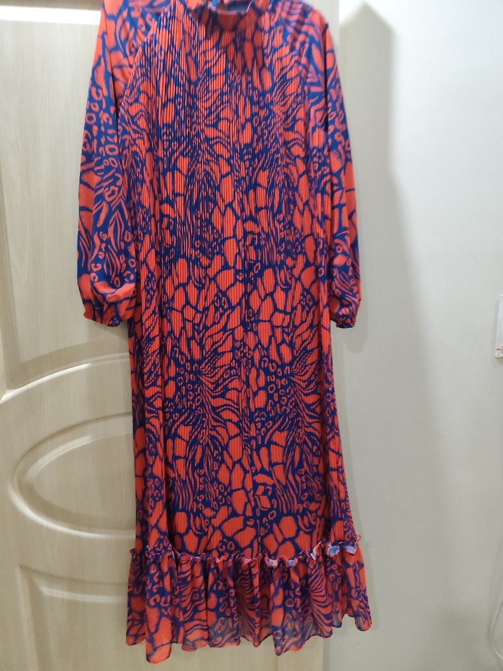 piliseli elbise 46 48 beden için uygun - Görsel 4