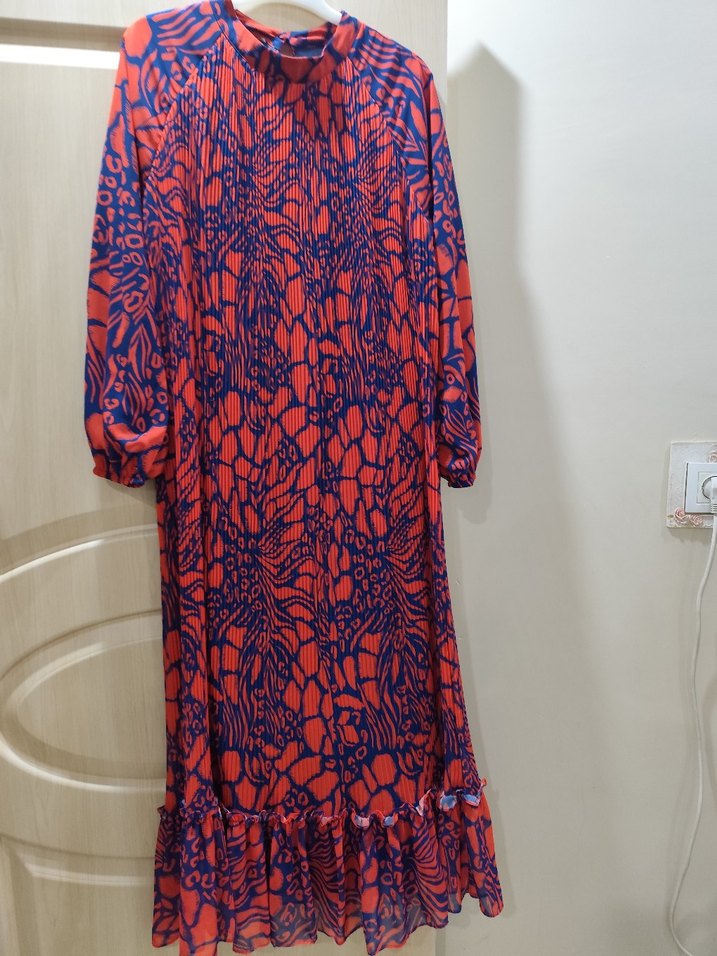 piliseli elbise 46 48 beden için uygun - Görsel 3