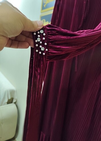 Kadife elbise abiye - Görsel 7