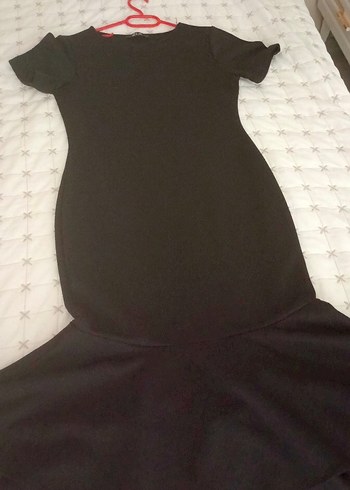 Siyah V Yakalı Uzun Gotik Elbise - Görsel 2