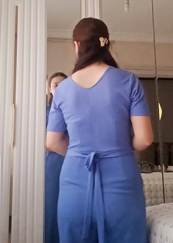 Mavi Rahat Kesim Midi Kadın Kot Pantolon - Görsel 2