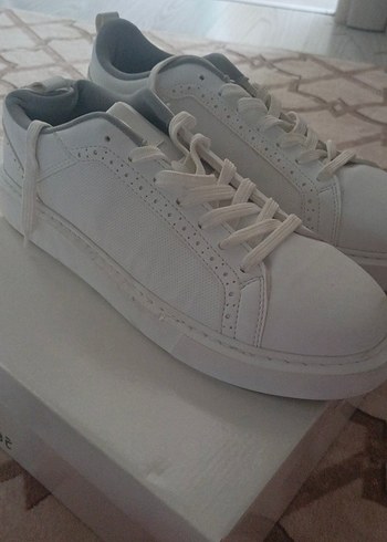 Beyaz Minimalist erkek Sneakers - Görsel 2