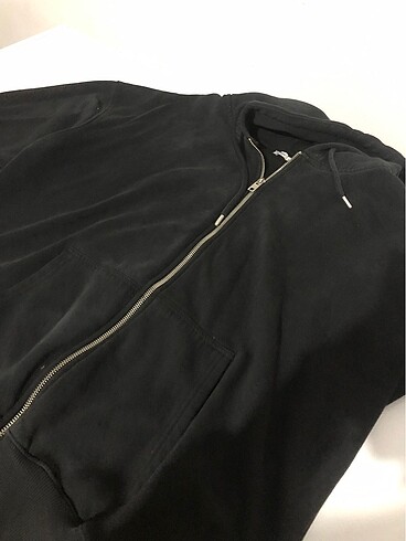 addax fermuarlı sweatshirt hırka siyah