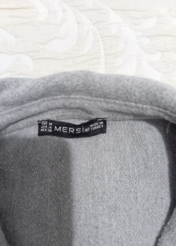 m Beden Gri Düğmeli Erkek Sweatshirt