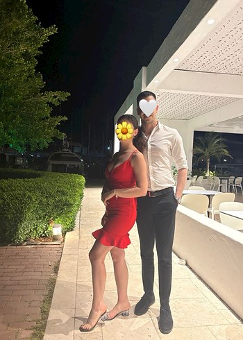 Kırmızı Mini ip askılı   Elbise - Görsel 2