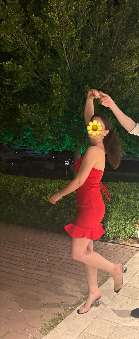 Kırmızı Mini ip askılı   Elbise - Görsel 3