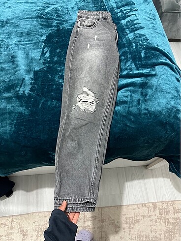 28 Beden gri Renk Mom jean pantolon