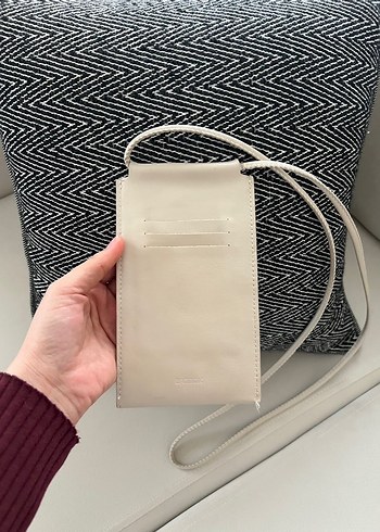 Beden Bej Deri Minimalist Kadın Çapraz Çanta