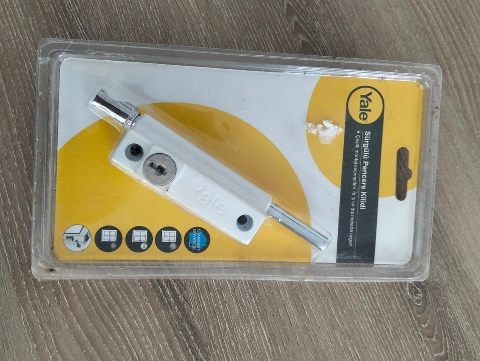 Yale Sürgülü Pencere Kilidi Gri - Görsel 2