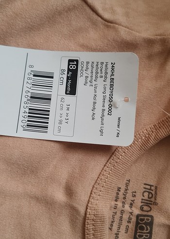 Hello Baby-Uzun Kollu Erkek Bebek Body - Görsel 3