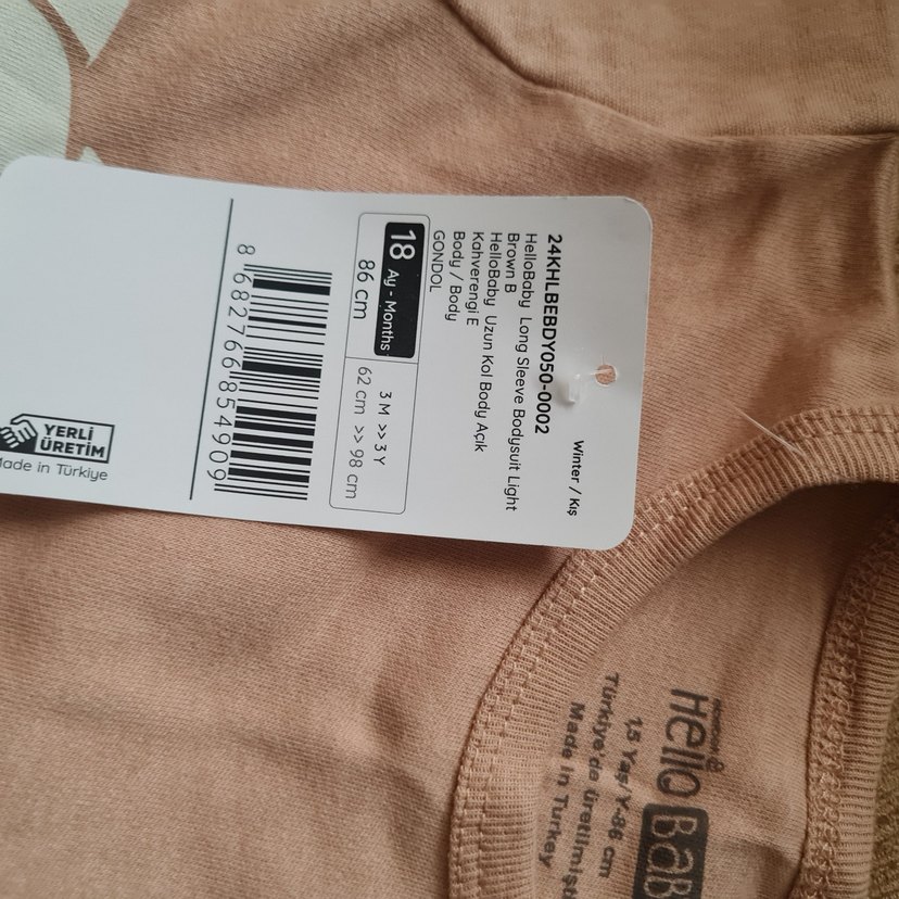 Hello Baby-Uzun Kollu Erkek Bebek Body - Görsel 3