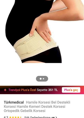 Türkmedical-Bej Gri renkli Hamile Bel-Göbek Destek Korsesi - Görsel 3