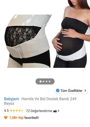 Beyaz renk Hamile Bel/Göbek Destek Korsesi - Görsel 12